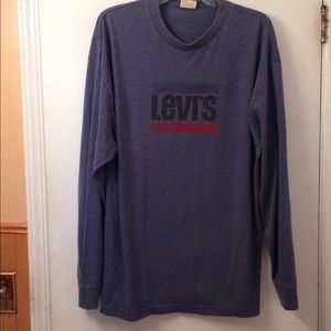 Levi's slate.blue long sleeve tee shirt